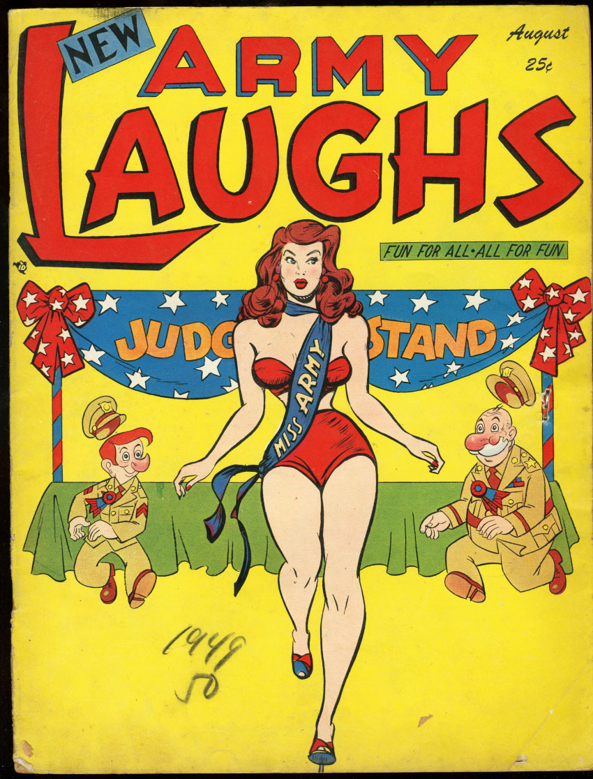 cover of army laughs august 1949 by bill wenzel