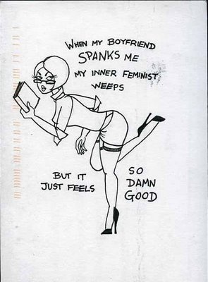 feminist anguished about her need to be spanked