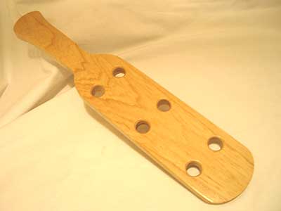 hickory paddle with holes from walts