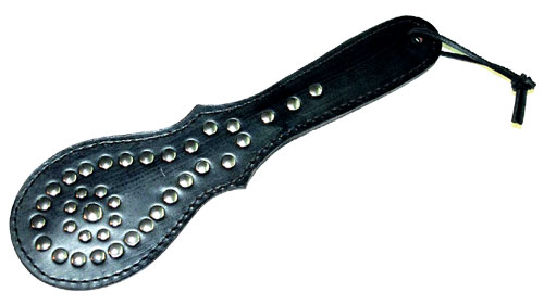 studded leather paddle