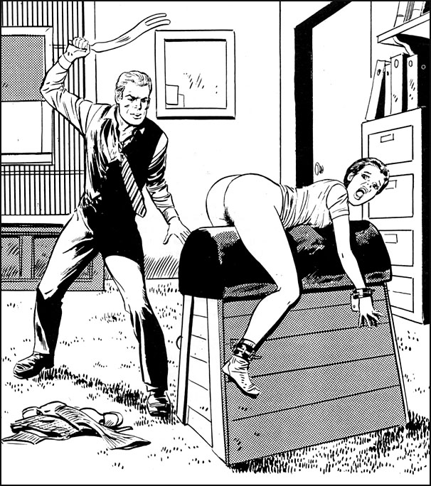 over the spanking horse to receive the tawse
