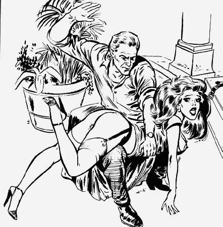 man takes woman over his knee for a spanking