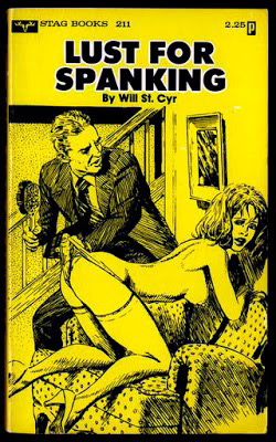 spanking on the cover of a paperback novel