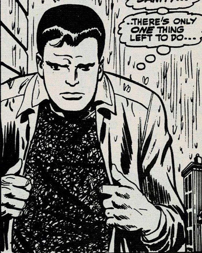 peter parker removing his jacket in amazing spider-man #50