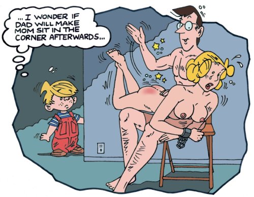 dennis the menace henry mitchell spanks his wife alice by karstens and bard