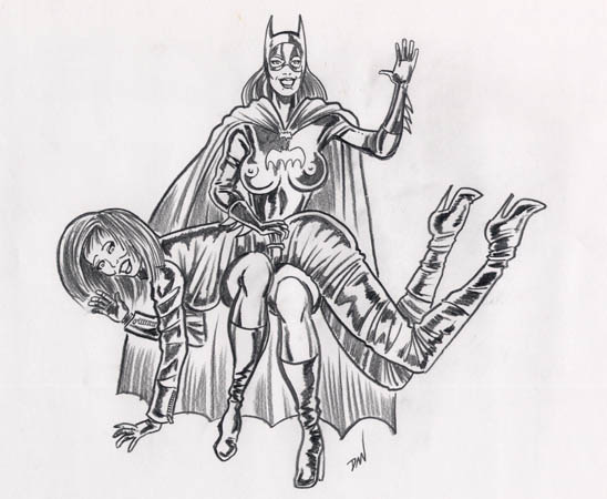 batgirl spanks unknown girl