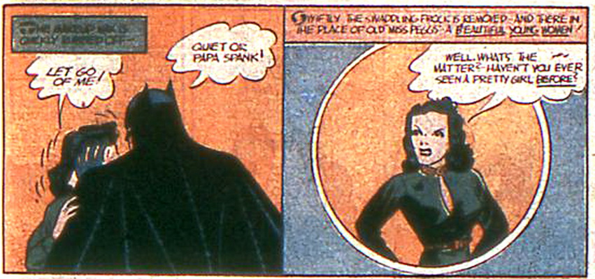 batman threatens to spank catwoman