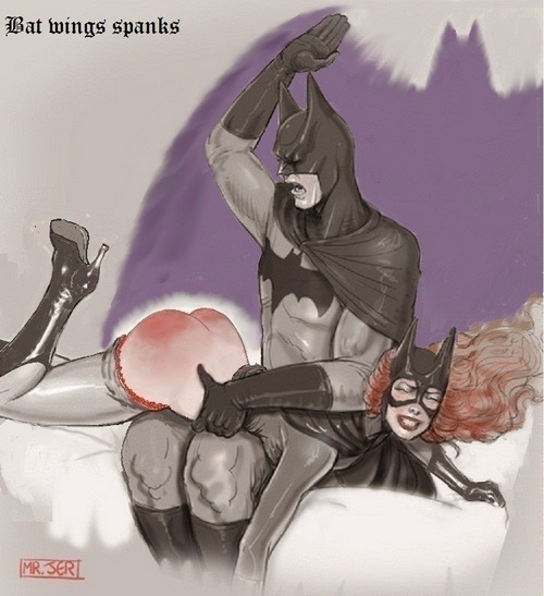 batman spanks art by batgirl mr jer modified by pablo