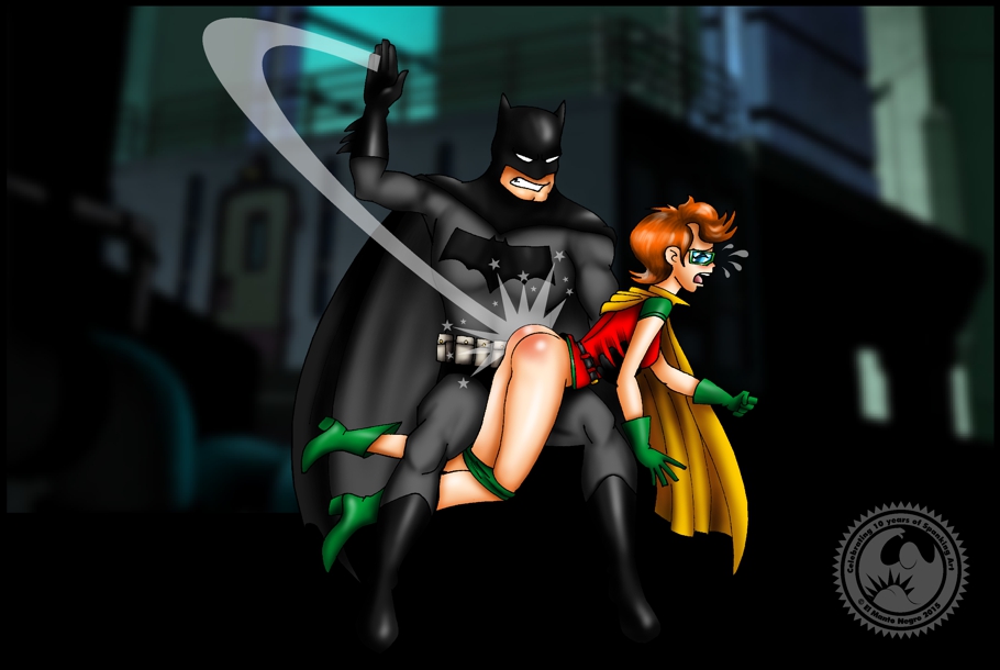 batman spanks the carrie kelly robin art by el manto negro