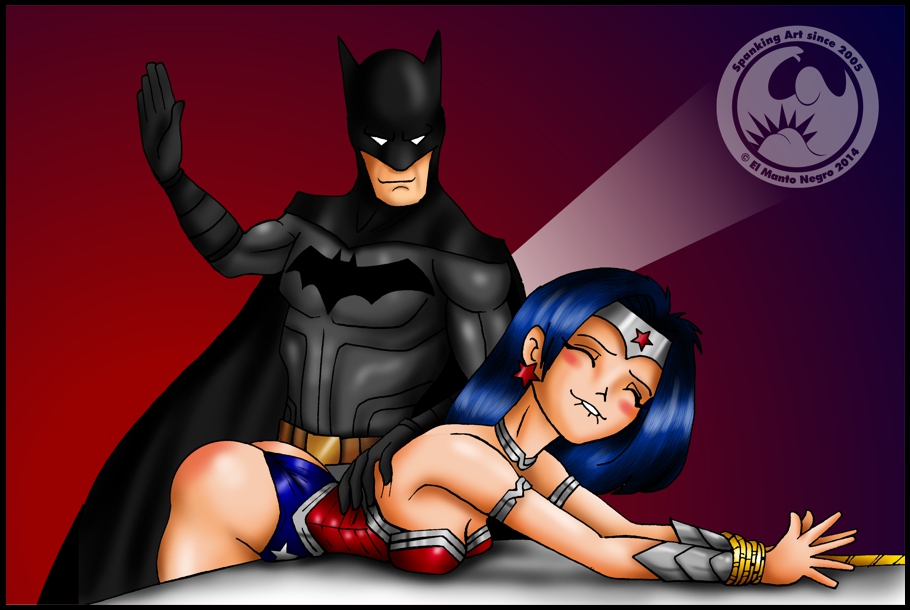 woman spanking bent over alluring batman spanks wonder woman by el manto ne...