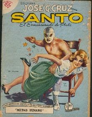santo spanking comic book cover