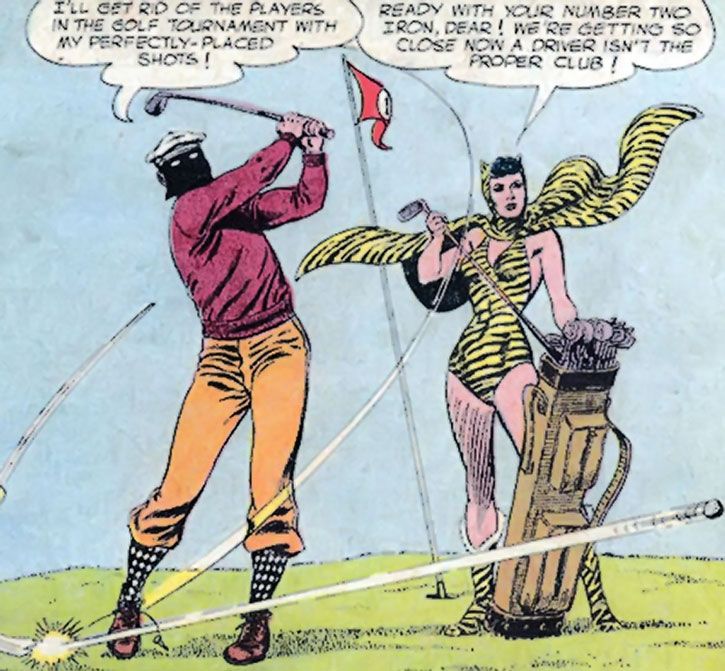 the huntress and her husband, the sportsmaster