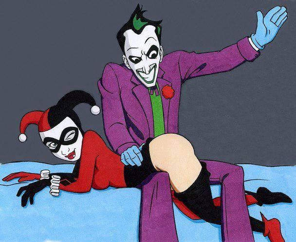 joker spanks harley quinn greg horn