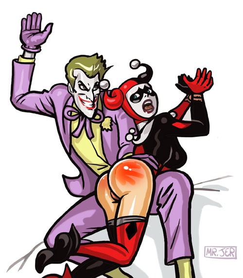 joker spanks harley quinn #1 by mr jer