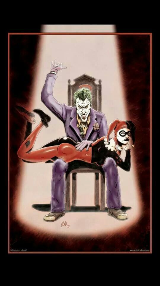 joker spanks harley quinn