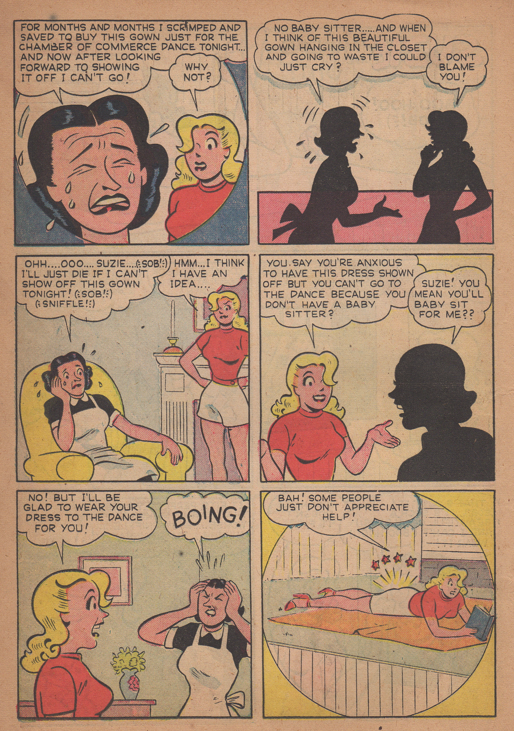 suzie story page 2 gets spanked by her neighbor from Jughead #8