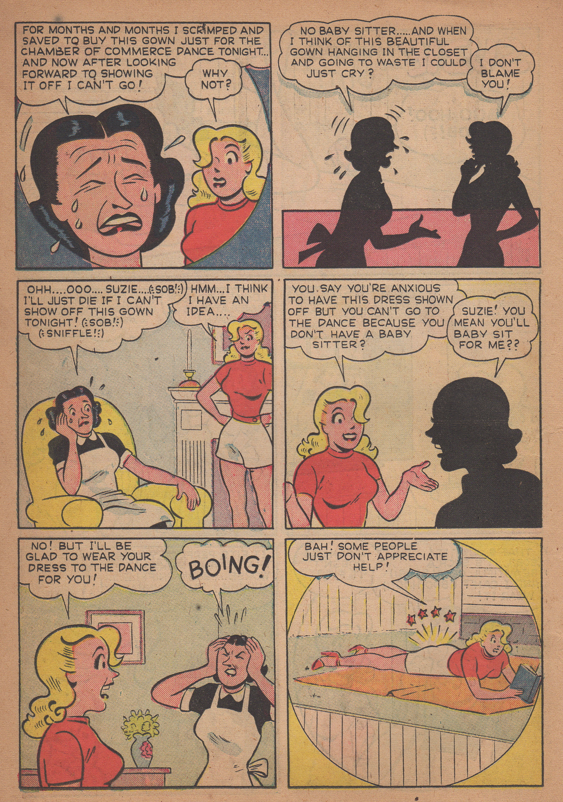 suzie story page 2 gets spanked by her neighbor from Jughead #8