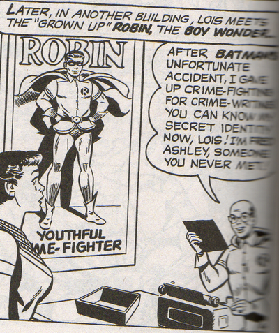 lois lane sees a balding, 65-year old Robin