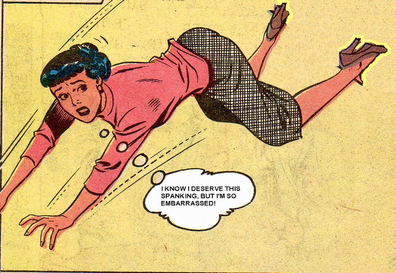 lois lane in position to be spanked