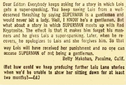 lois lane spanking letter by betty makohan