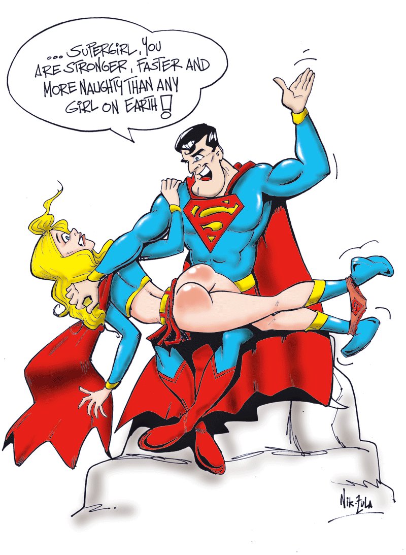superman spanks supergirl by nik zula