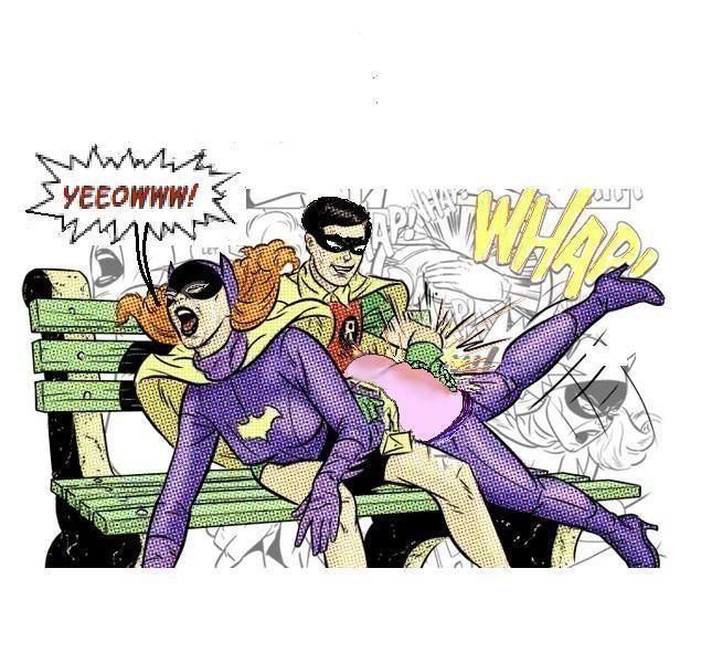 robin spanks batgirl in color by david marshall modified by pablo