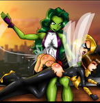 she-hulk spanks wasp ms marvel
