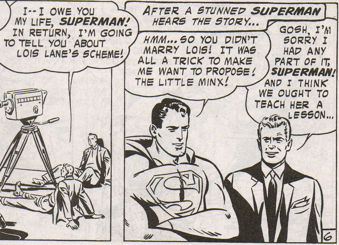superman calls lois lane a minx in showcase #10