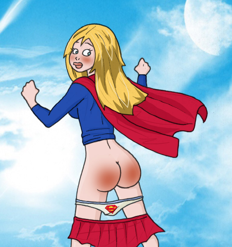 spanked supergirl by spanka