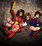 spider-woman spanks spider-girl