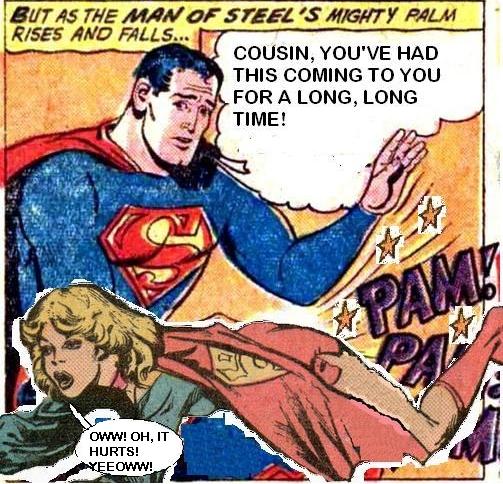 superman spanks supergirl web-ed's fake