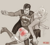 superman spanks supergirl