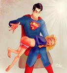 superman spanks supergirl