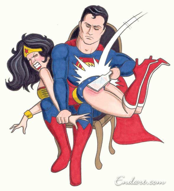 superman spanks wonder woman