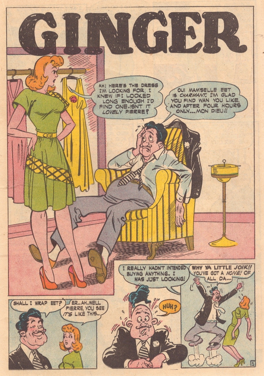 we meet Ginger on her splash page in Suzie #59