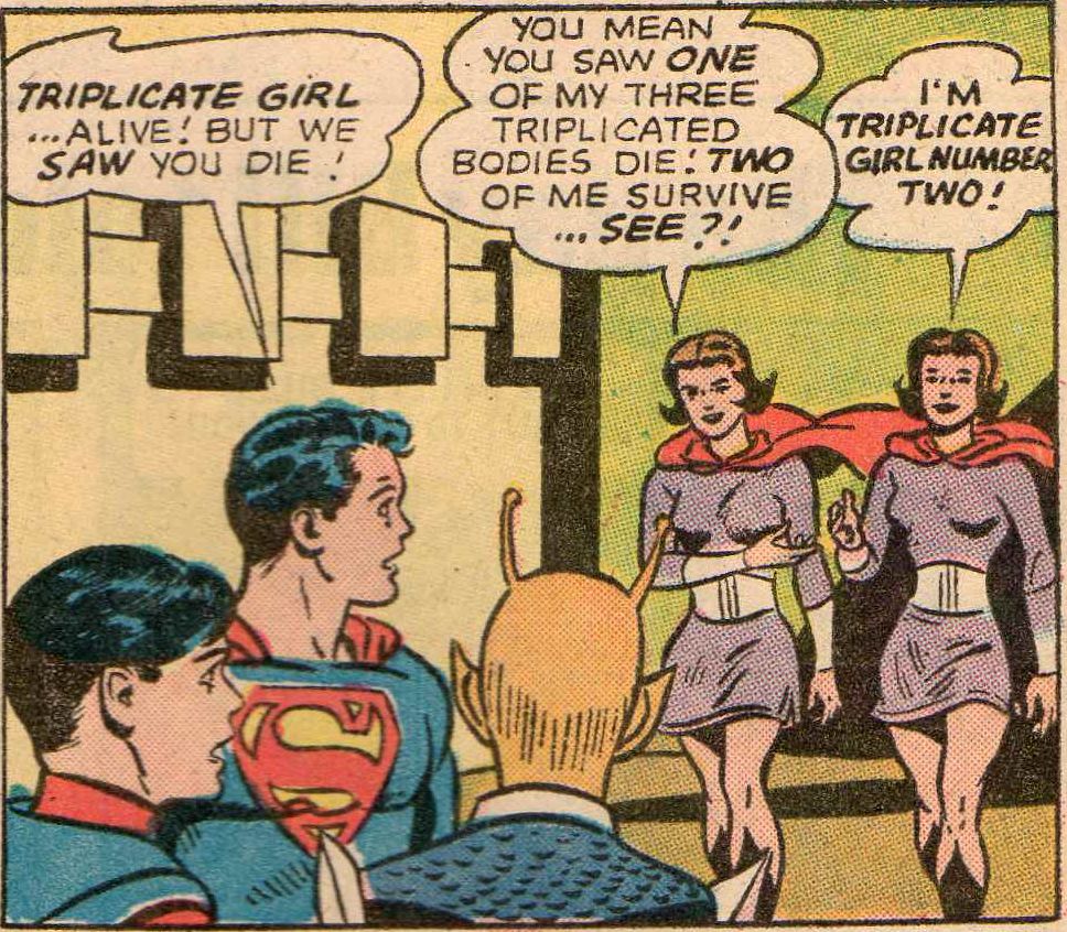 triplicate girl from the Legion of Super-Heroes