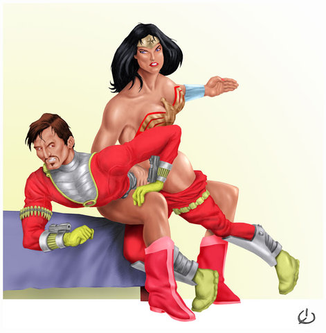 Wonder Woman spanks Deadshot