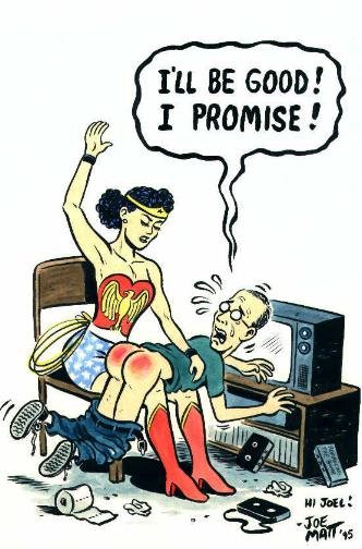 wonder woman spanks joe matt