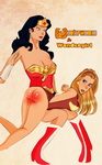 wonder woman spanks wonder girl