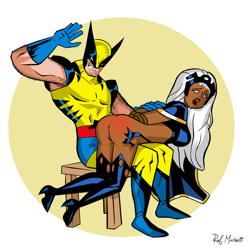 x-men wolverine spanks storm 