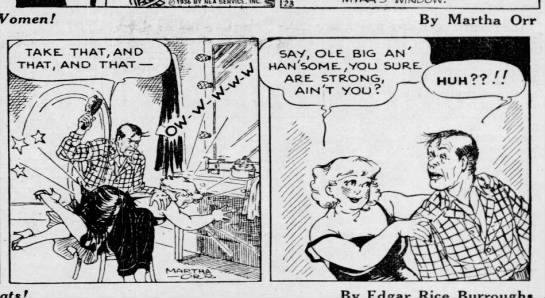 bill spanks bessie in the comic strip apple mary april 4, 1936