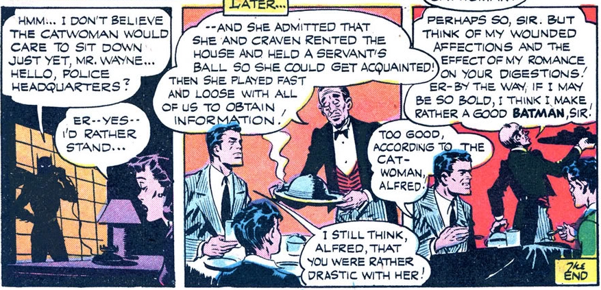batman #22 alfred about to spank catwoman