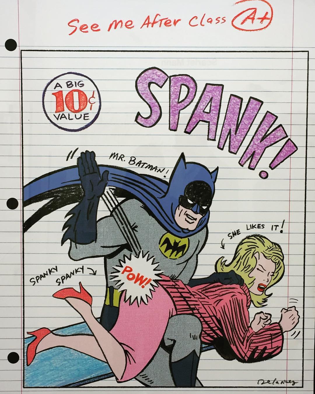 batman spanks marcia monroe by Kay Mcr