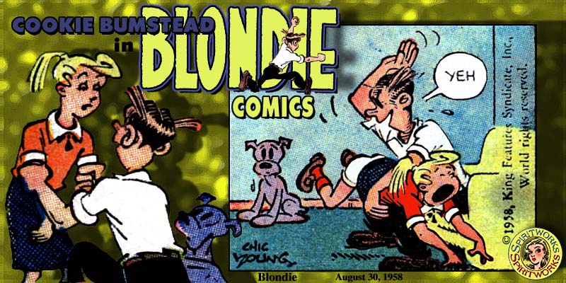 dagwood spanking cookie from blondie comic strip
