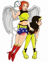 hawkgirl spanks wonder woman