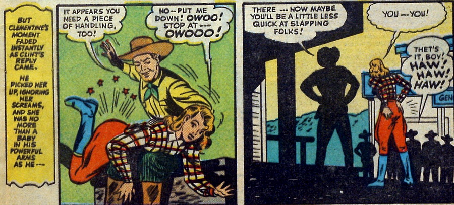 cowboy love #1 comic book spanking panel plus next one
