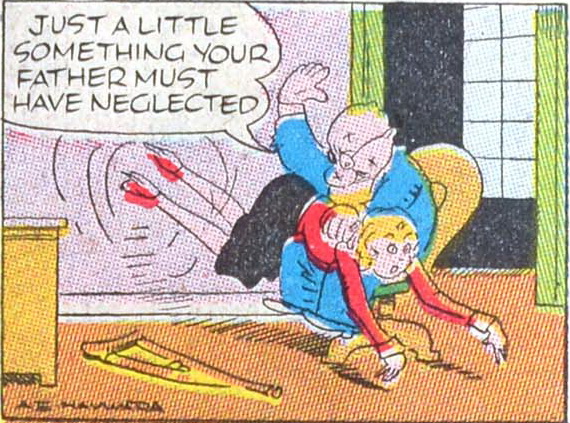somebody's stenog spanking panel famous funnies #52