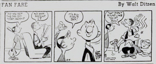 fanfare comic strip april fool's day 1952