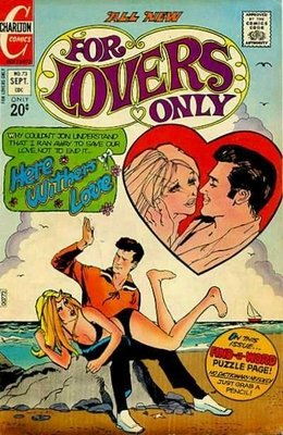Charlton comic book For Lovers Only with spanking on cover