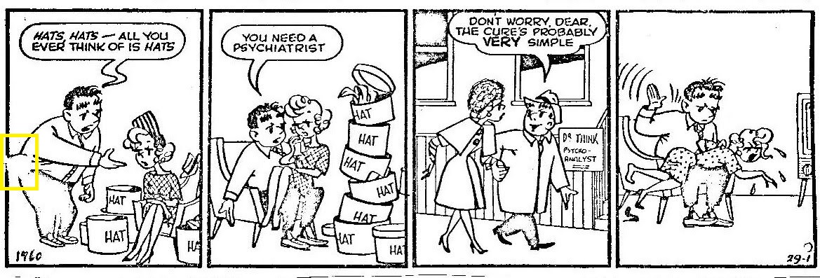 gaye gambol gets spanked for buying too many hats andre spk comics